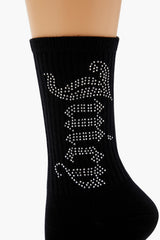 Juicy Couture Rhinestone Crew Socks - Forever 21