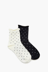 Polka Dot Crew Socks Set - 2 pack - Forever 21