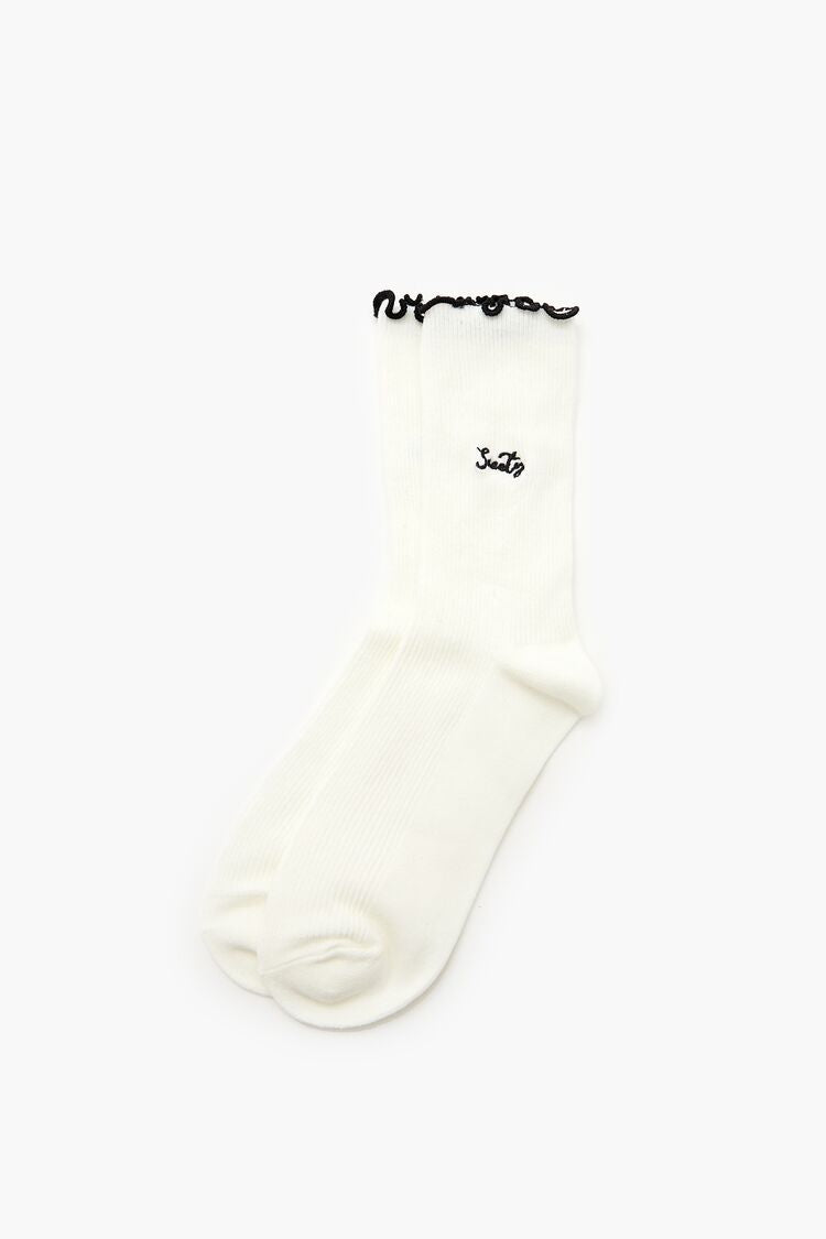 Lettuce-Edge Sweety Crew Socks - Forever 21
