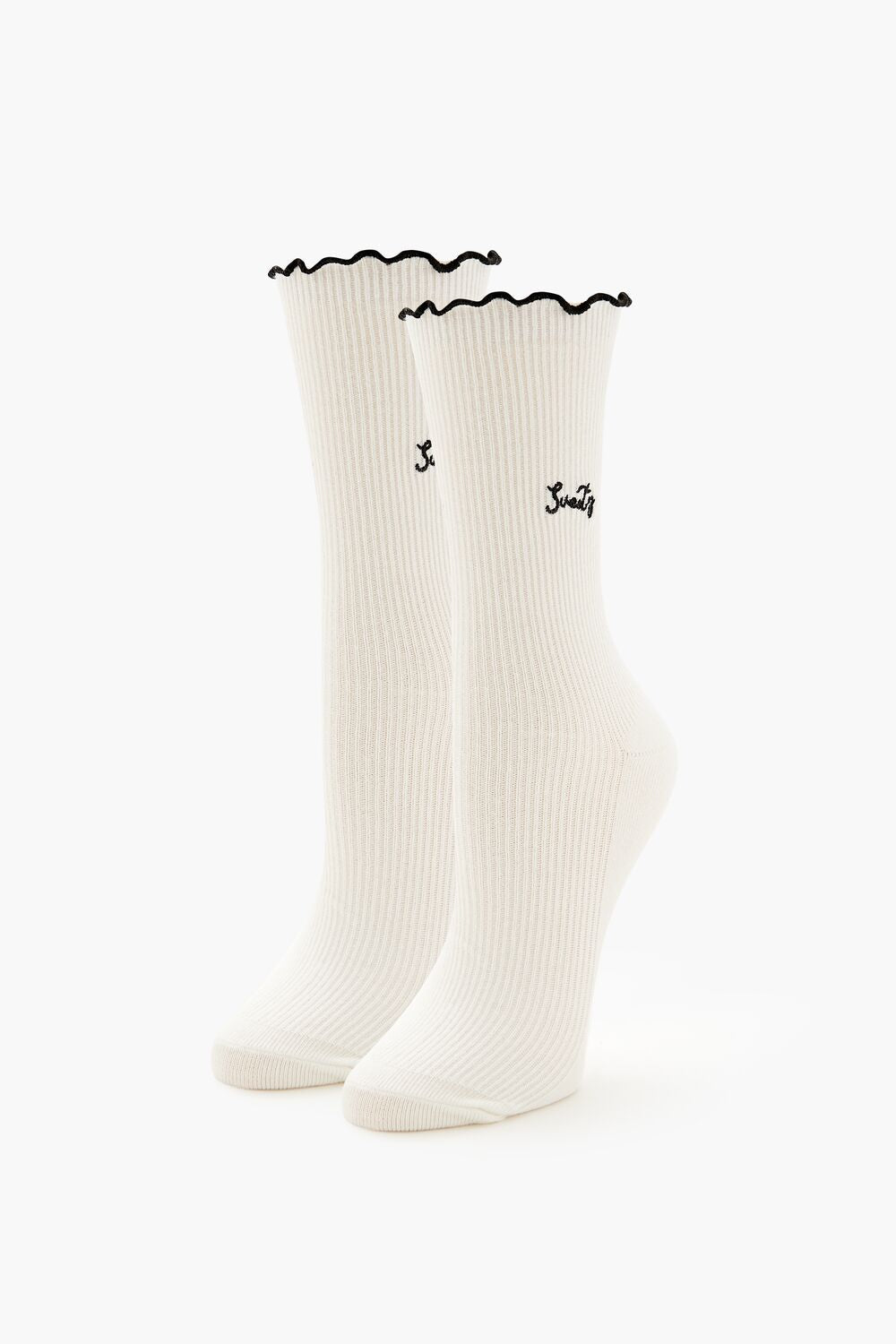 Lettuce-Edge Sweety Crew Socks - Forever 21