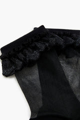 Lace-Trim Mesh Crew Socks - Forever 21