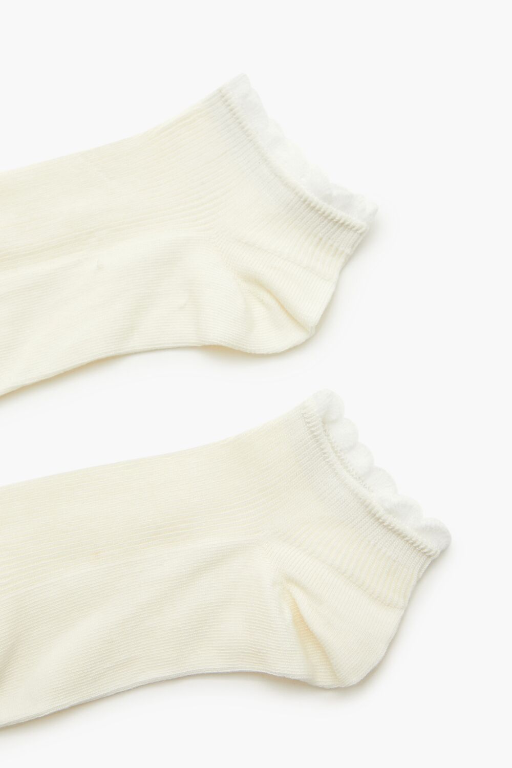 Ruffle-Trim Ankle Socks Set - 3 pack - Forever 21