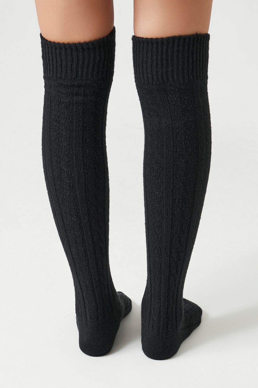 Cable Knit Knee-High Socks - Forever 21