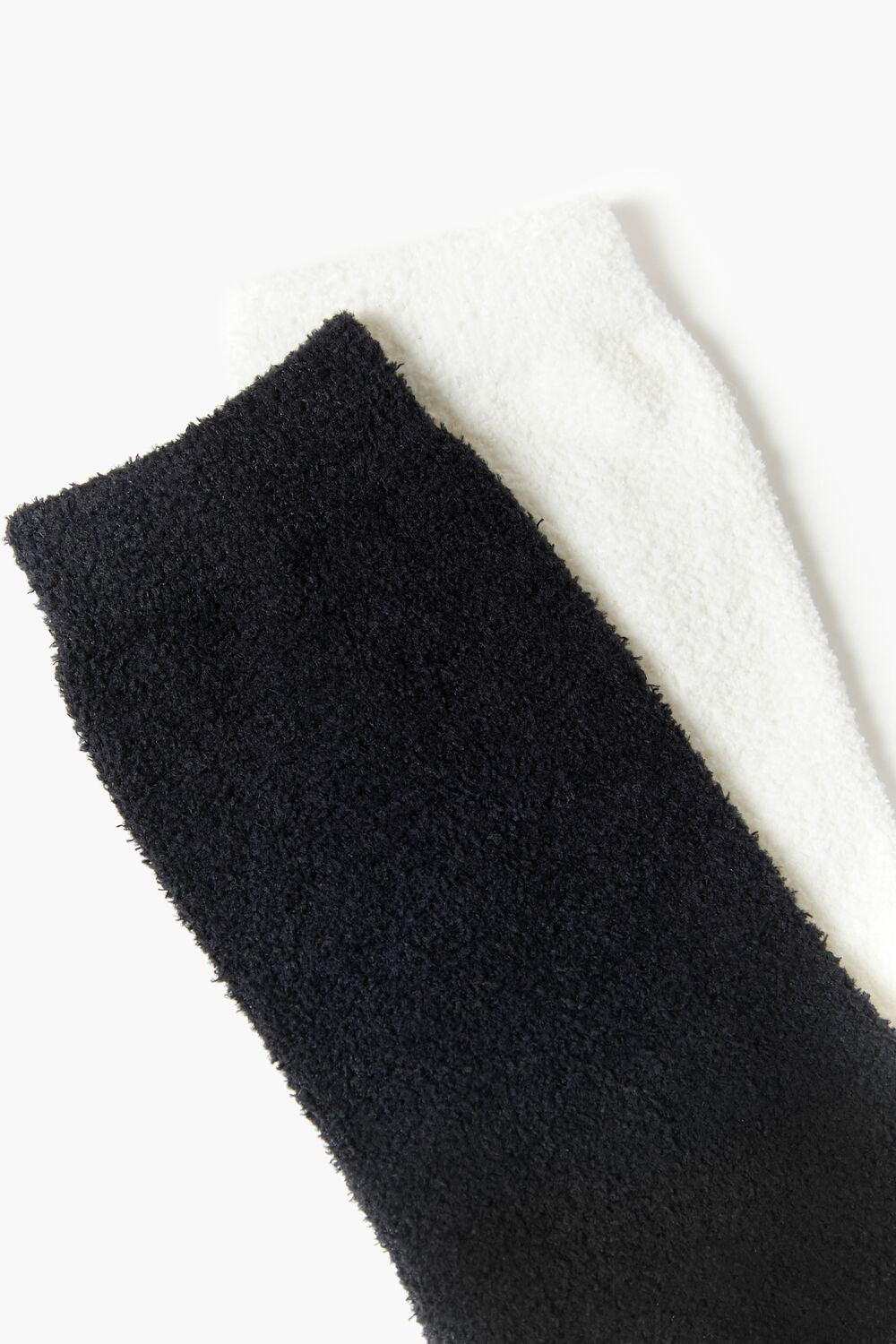 Fuzzy Knit Crew Socks Set - 2 pack - Forever 21