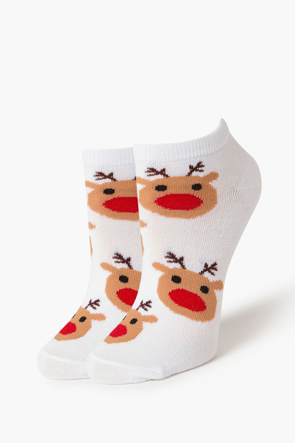 Reindeer Print Ankle Socks - Forever 21