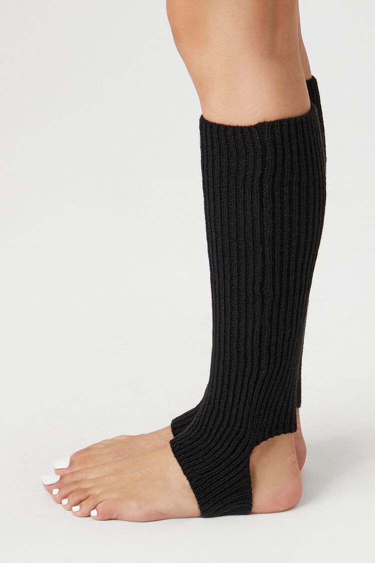 Ribbed Knit Stirrup Leg Warmers - Forever 21
