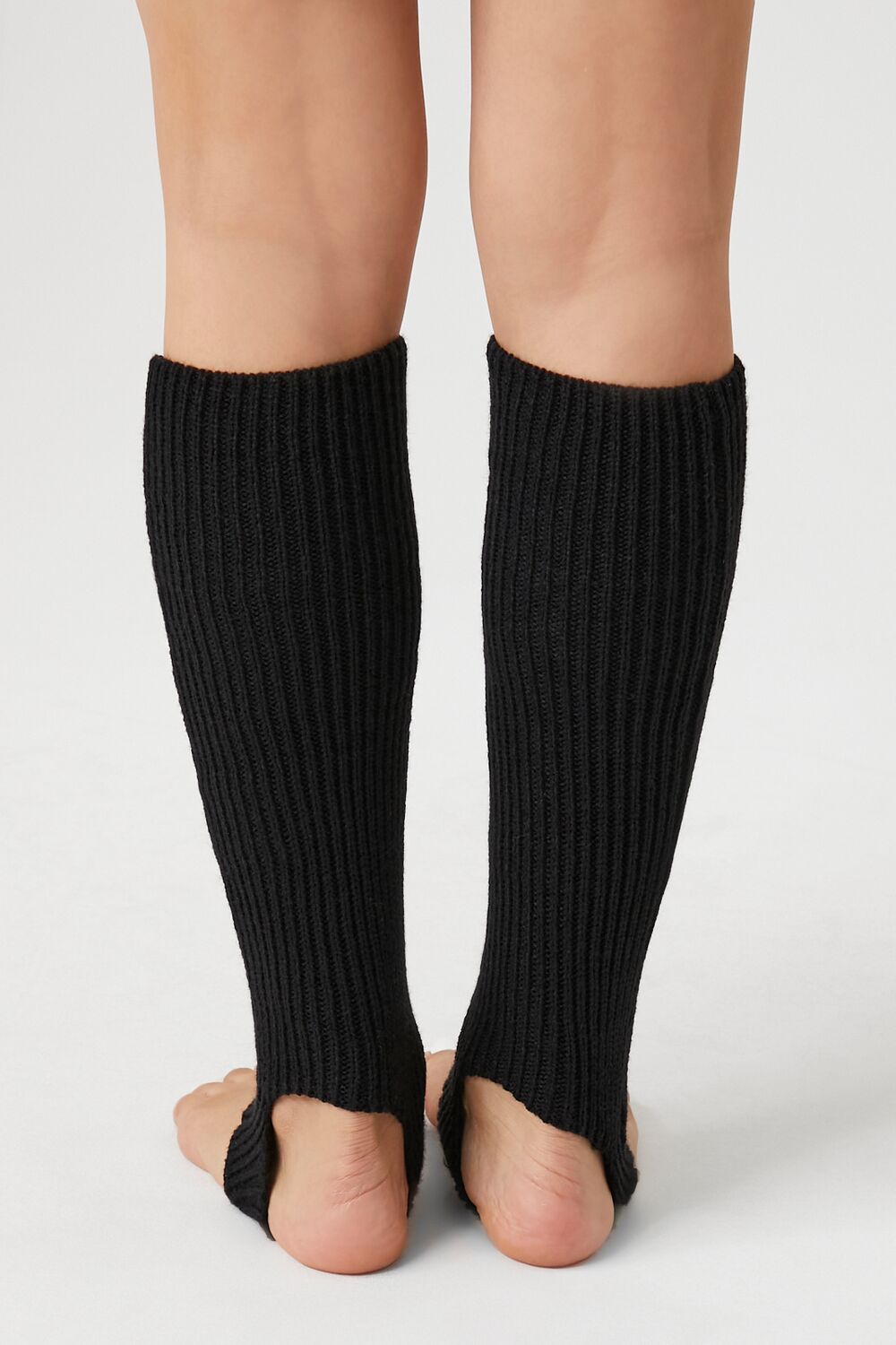 Ribbed Knit Stirrup Leg Warmers - Forever 21