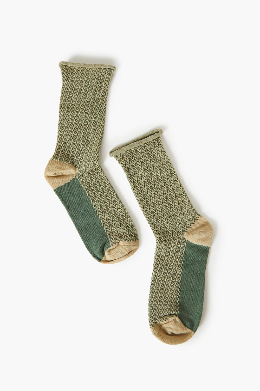 Herringbone Crew Socks - Forever 21