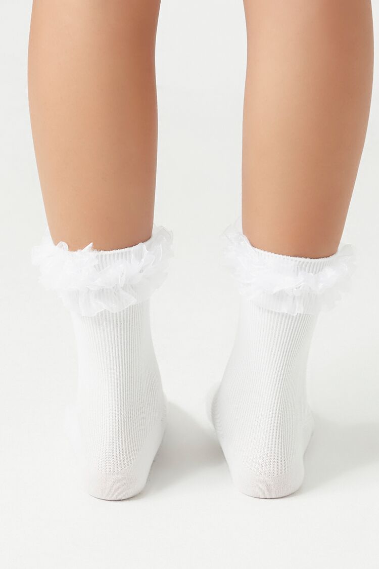 Ruffle-Trim Crew Socks - Forever 21