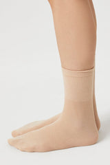 Ribbed-Trim Crew Socks - Forever 21