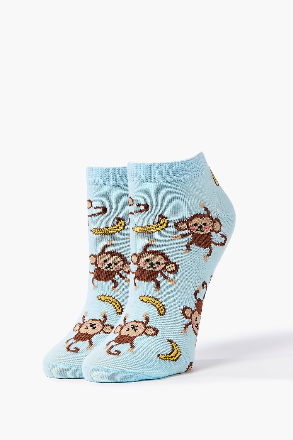 Monkey Print Ankle Socks - Forever 21