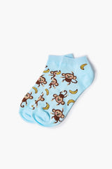 Monkey Print Ankle Socks - Forever 21