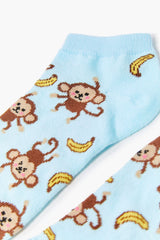 Monkey Print Ankle Socks - Forever 21