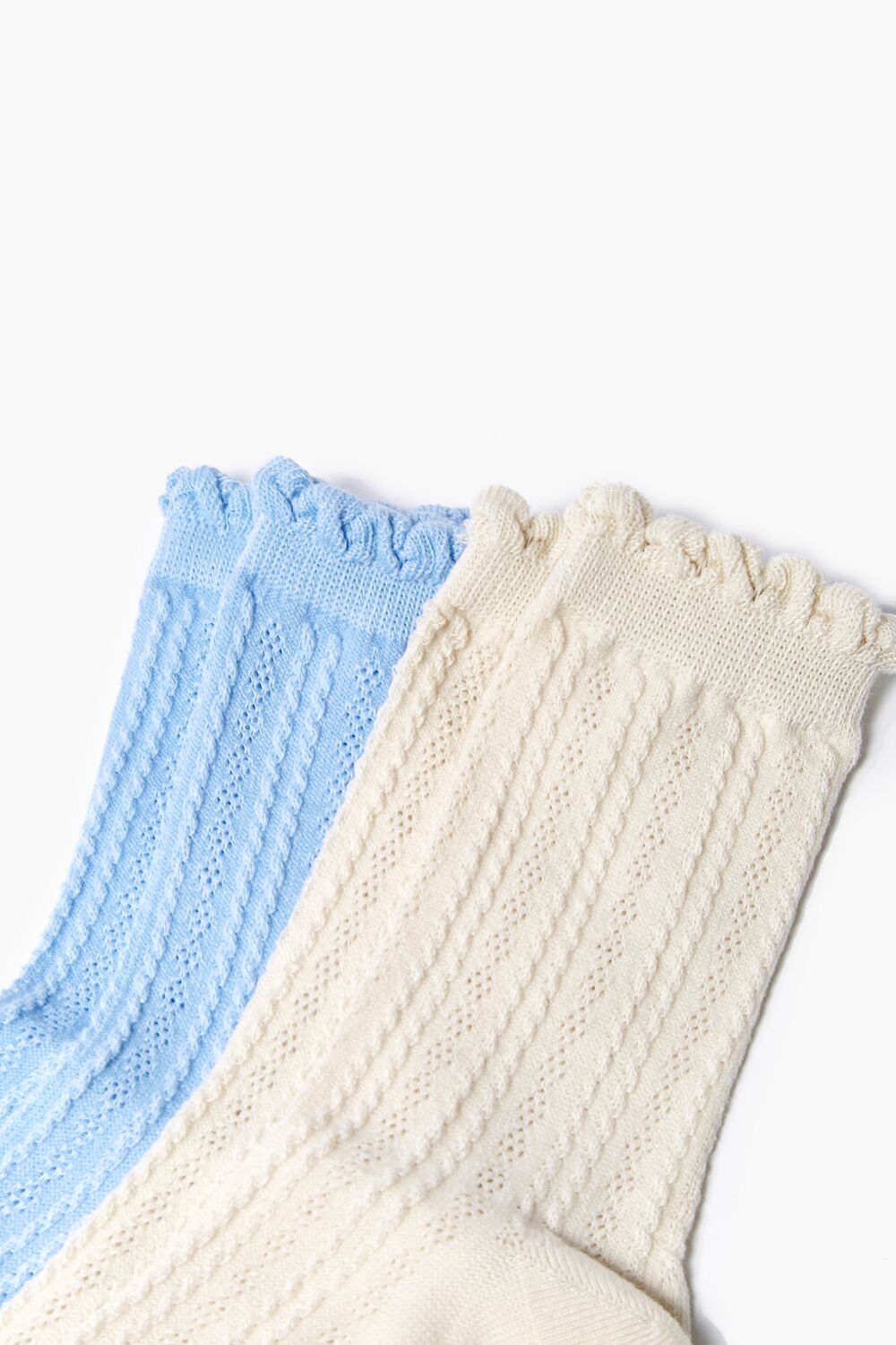 Scalloped Crew Sock Set - Forever 21