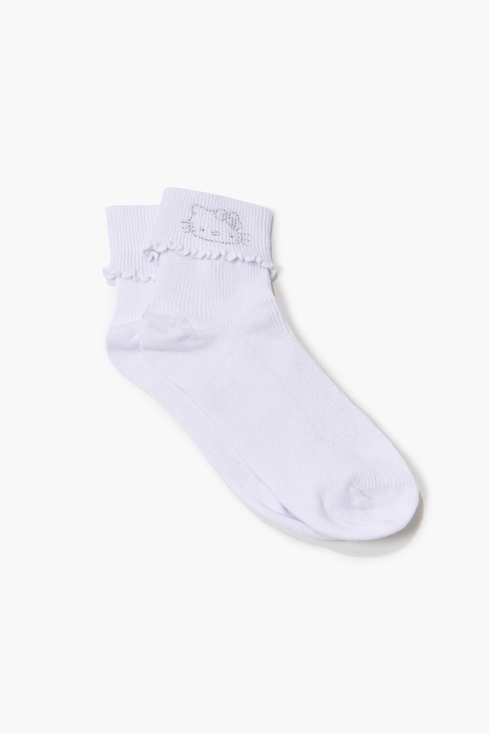Rhinestone Hello Kitty Crew Socks - Forever 21