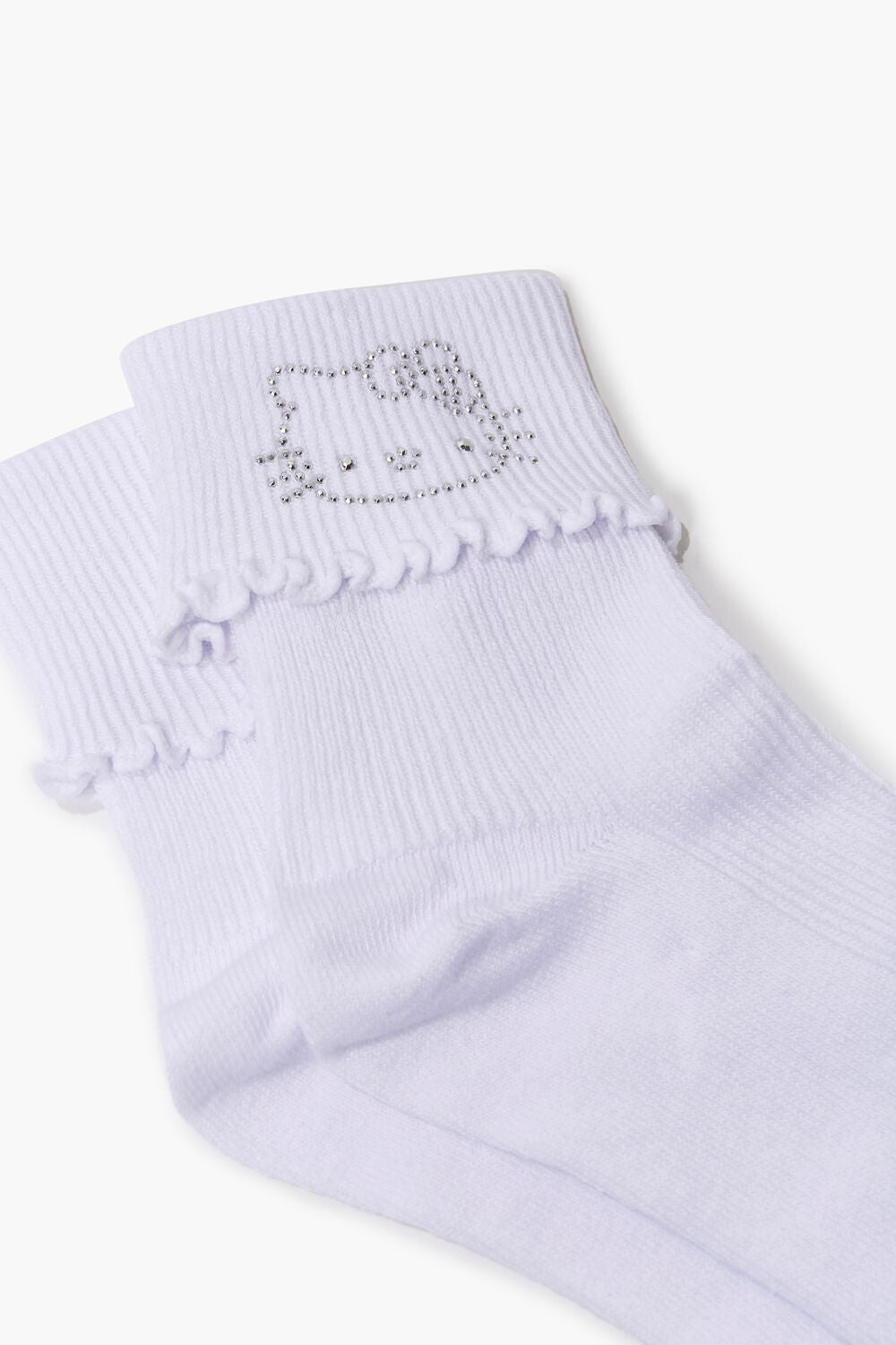 Rhinestone Hello Kitty Crew Socks - Forever 21