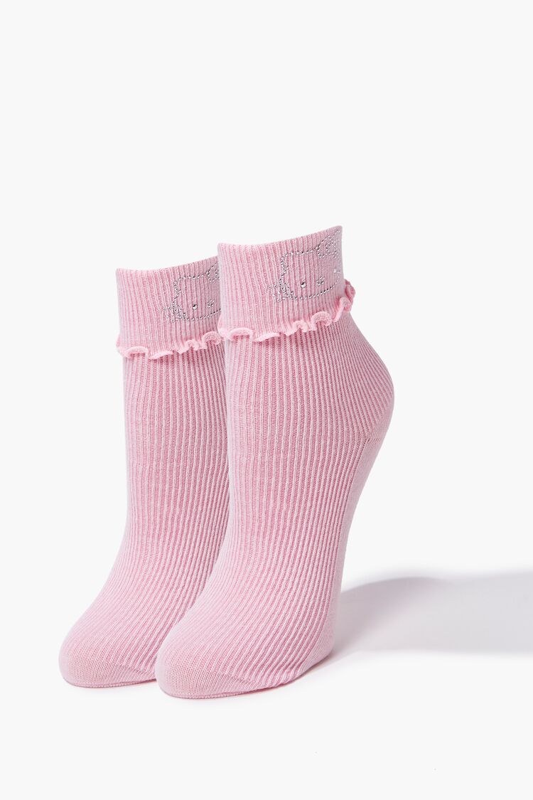 Rhinestone Hello Kitty Crew Socks - Forever 21