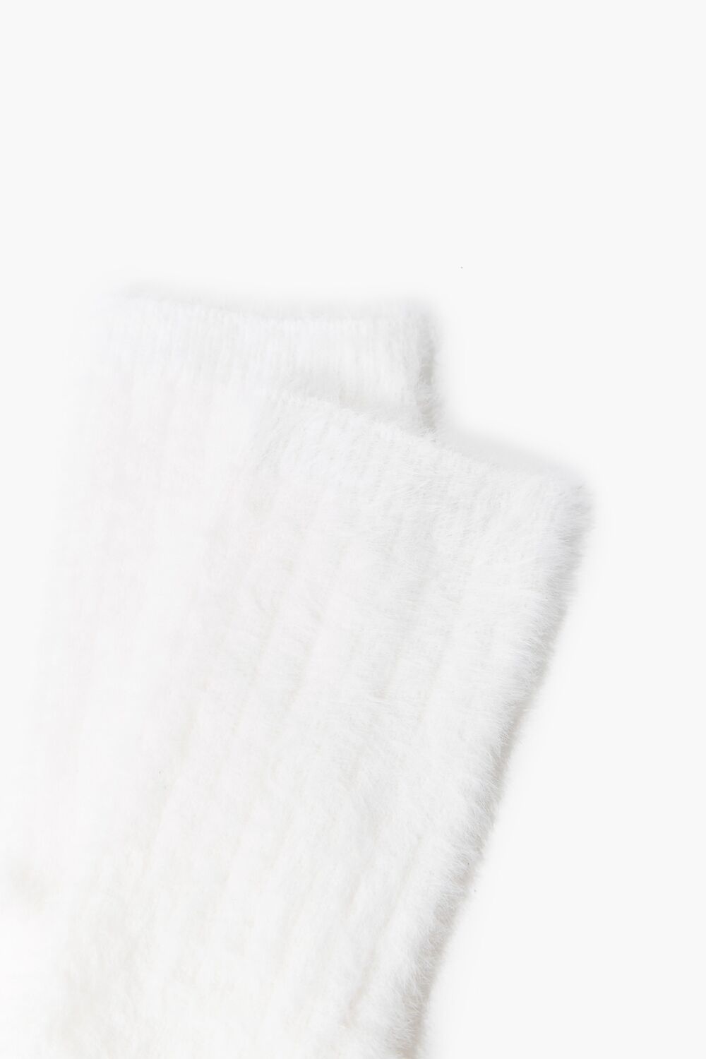 Fuzzy Knit Crew Socks - Forever 21